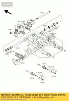 330010081793, Kawasaki, arm-comp-swing, m.bronze kawasaki er-f er-N er f abs n 6 650, Nieuw