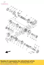 Qui puoi ordinare ingranaggio, 5° pignone da Yamaha , con numero parte 1D7171511000: