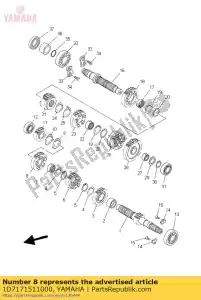 yamaha 1D7171511000 ingranaggio, 5° pignone - Il fondo