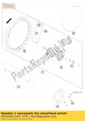 Aquí puede pedir rueda delantera 50 sx junior 2009 de KTM , con el número de pieza 45209001144: