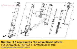 Honda 51525MGE003 comp. tubo, l. slide - Lado inferior