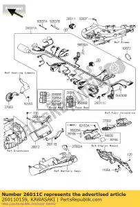 kawasaki 260110159 drut-wyprowadzenie zr1000b7f - Dół