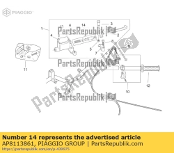 Aprilia AP8113861, Piston assy, OEM: Aprilia AP8113861