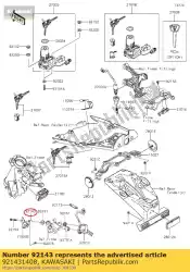 Here you can order the collar,6. 5x9. 5x17 from Kawasaki, with part number 921431408: