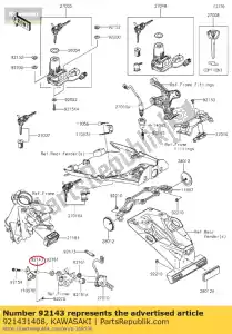 Kawasaki 921431408 collar,6.5x9.5x17 - Bottom side