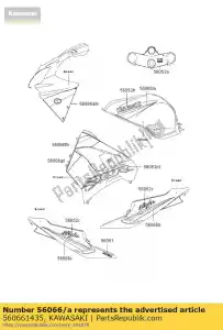 kawasaki 560661435 pattern,fuel tank,lh zx900-f2h - Bottom side