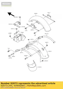 kawasaki 920721295 banda, bateria bj250-a2 - Lado inferior