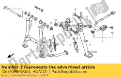 schakelset, zijstandaard van Honda, met onderdeel nummer 35070MERR60, bestel je hier online: