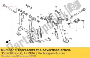 Honda 35070MERR60 schakelset, zijstandaard - Onderkant