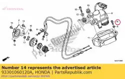 Aqui você pode pedir o parafuso, hex., 6x12 em Honda , com o número da peça 93301060120A: