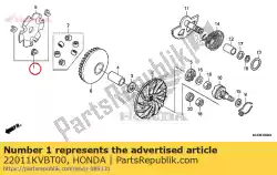 Aquí puede pedir diapositiva del conjunto de piezas de Honda , con el número de pieza 22011KVBT00: