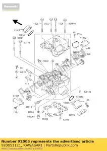 kawasaki 920051121 fitting kl250-d2 - Bottom side