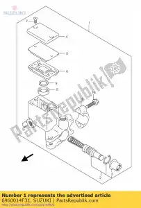 Suzuki 6960014F31 conjunto de cilindro, r - Lado inferior