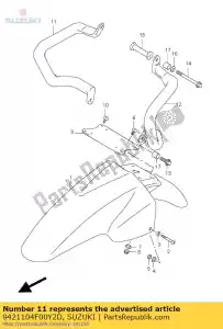 suzuki 9421104F00Y2D bar, exterior, r - Lado inferior