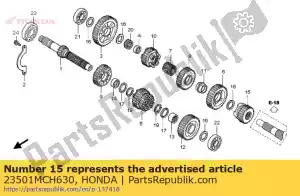 Honda 23501MCH630 versnelling, secundaire as vijfde - Onderkant