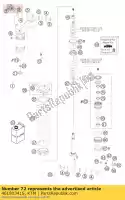 46180341S, KTM, Adaptador cpl. d = 46 h = 28 d = 38 ktm super enduro sx 85 105 950 2004 2005 2006 2007 2008 2009, Novo