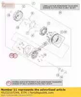 45232107244, KTM, ajuste o parafuso com a placa de acionamento gasgas husqvarna ktm  sx sxs 50 2014 2015 2016 2017 2018 2019 2020 2021 2022, Novo