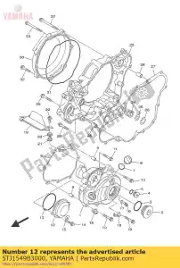 yamaha 5TJ1549B3000 couvrir assy 2 - La partie au fond