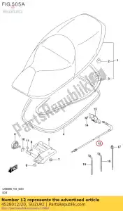 suzuki 4528012J20 câble, serrure de siège - La partie au fond