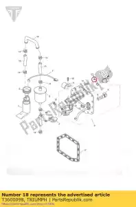 triumph T3600098 o-ring, 1d10x1.9 - Bottom side