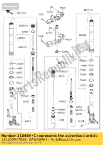 Kawasaki 110650947828 cap, lh, k.gold - Il fondo