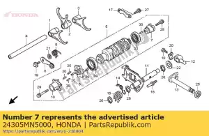 Honda 24305MN5000 leva, bloqueo del tambor de cambio de marchas - Lado inferior