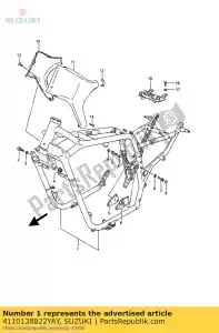 suzuki 4110138822YAY frame set - Bottom side