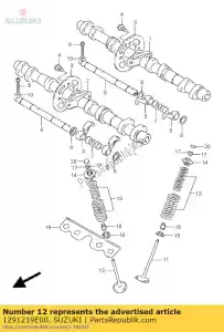 suzuki 1291219E00 válvula, escape - Lado inferior