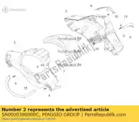 5A0000390000C, Piaggio Group, cubierta trasera del manillar     , Nuevo