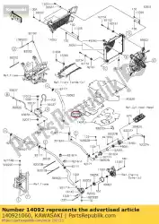 Here you can order the 01 cover,heat guard,fr from Kawasaki, with part number 140921060: