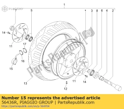 Aprilia 56436R, Speedometer encoder, OEM: Aprilia 56436R