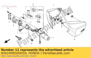 Honda 83610MEG000ZA juego de tapas, l. lado (wl) * - Lado inferior