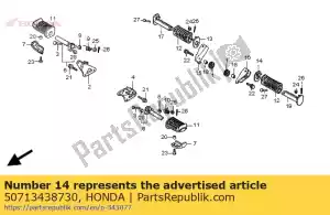 Honda 50713438730 wasmachine, l. bijrijder stap - Onderkant