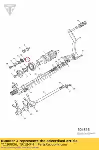 triumph T1190036 bearing roller - Bottom side