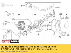 Aprilia AP0945754, Podk?adka zrywalna a12, OEM: Aprilia AP0945754