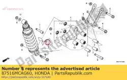 Qui puoi ordinare etichetta, rr. Ammortizzatore da Honda , con numero parte 87516MCAG60: