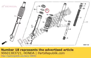 Honda 90601383721 anel, rolha de vedação de óleo (showa) - Lado inferior