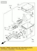 14043S007, Kawasaki, filtro ksf400a6f kawasaki kfx 400 2004 2005 2006, Novo