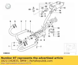 binnenzeskantbout - m6x25 van BMW, met onderdeel nummer 18211342835, bestel je hier online: