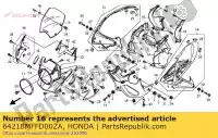 64218MFFD00ZA, Honda, Coperchio, l. tasca posteriore * nh1 * (nh1 nero) honda xl 700 2008 2009 2010 2011, Nuovo