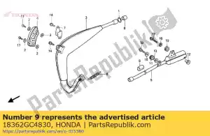 Honda 18362GC4830 rub.slncr.protr. - Lado inferior