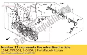 Honda 16441MFAD01 tubo - Lado inferior