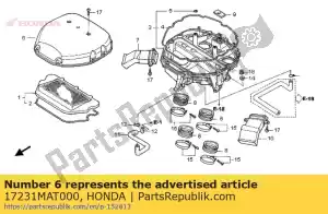 Honda 17231MAT000 deksel, lucht / c - Onderkant