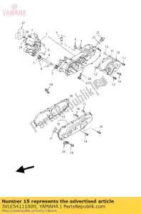 yamaha 3VLE54111000 deksel, carter 1 - Onderkant