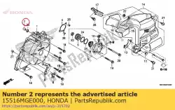 Qui puoi ordinare orifizio b da Honda , con numero parte 15516MGE000: