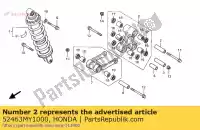 52463MY1000, Honda, colar a, braço de almofada honda fmx fx slr xrv 650 750 1993 1994 1995 1996 1997 1998 1999 2000 2005 2006 2007, Novo