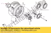 42610MV9000, Honda, flange comp., final conduzido honda cbr 600 900 1991 1992 1993 1994 1995 1996, Novo