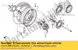 flenscomp., definitief aangedreven van Honda, met onderdeel nummer 42610MV9000, bestel je hier online: