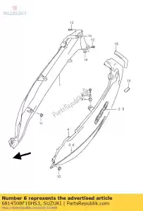 Suzuki 6814508F10HS3 fita, moldura de enseada - Lado inferior