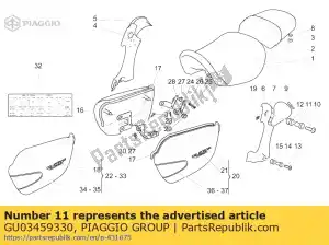 Piaggio Group GU03459330 espaciador superior - Lado inferior